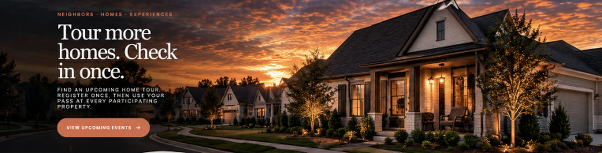 Home Town Open neighborhood at sunset